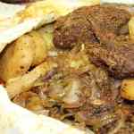 Wara'et Lahm with Potatoes