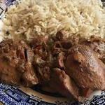Белый рис с печенью