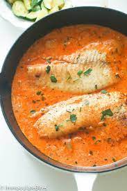 Fish Fillet Pink Sauce