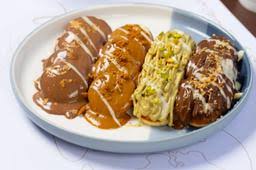 Mix Pancakes With 3 Sauce