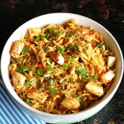 Singapore Fried Rice With Shrimp & Chicken