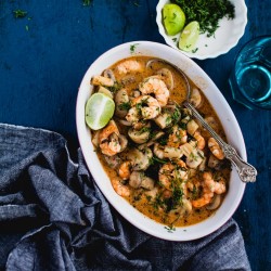 Shrimp With Lemon Sauce & Mushroom