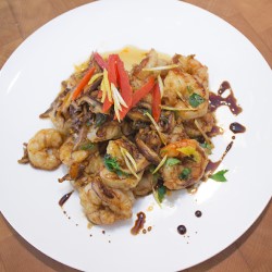 Spicy Shiitake Shrimp