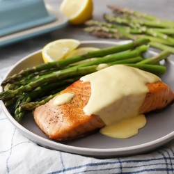 Salmon Steak With Asparagus