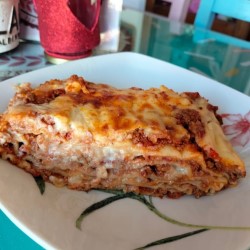 Homemade lasagne Alla Bolognese