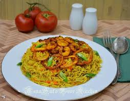 Rice with shrimp and calmar