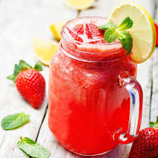 Strawberry ice blended drink