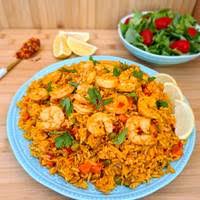 Rice With Seafood & Watercress