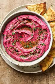 hummus with beetroots