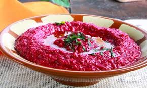 mutabbal with beetroots