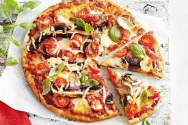 Cheesy Salami Funghi Pizza