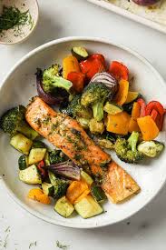 Grilled Salmon With Vegetables