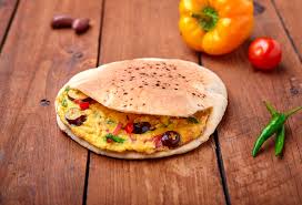 Omelette Egg Sandwich In Pita Bread