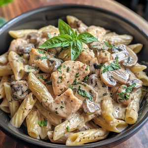 Turkish Makarna Chicken, Mushroom, Creamy
