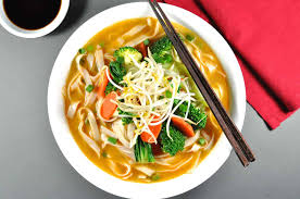 Noodles vegetable soup