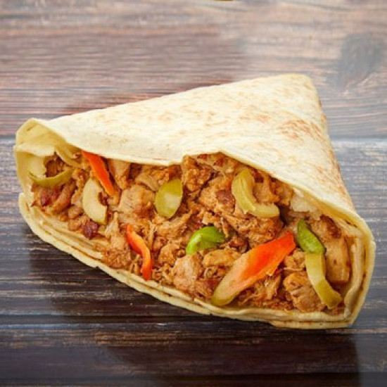 Chicken shawarma crepe