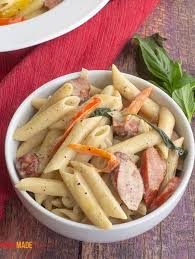 White Sauce Sausage Pasta