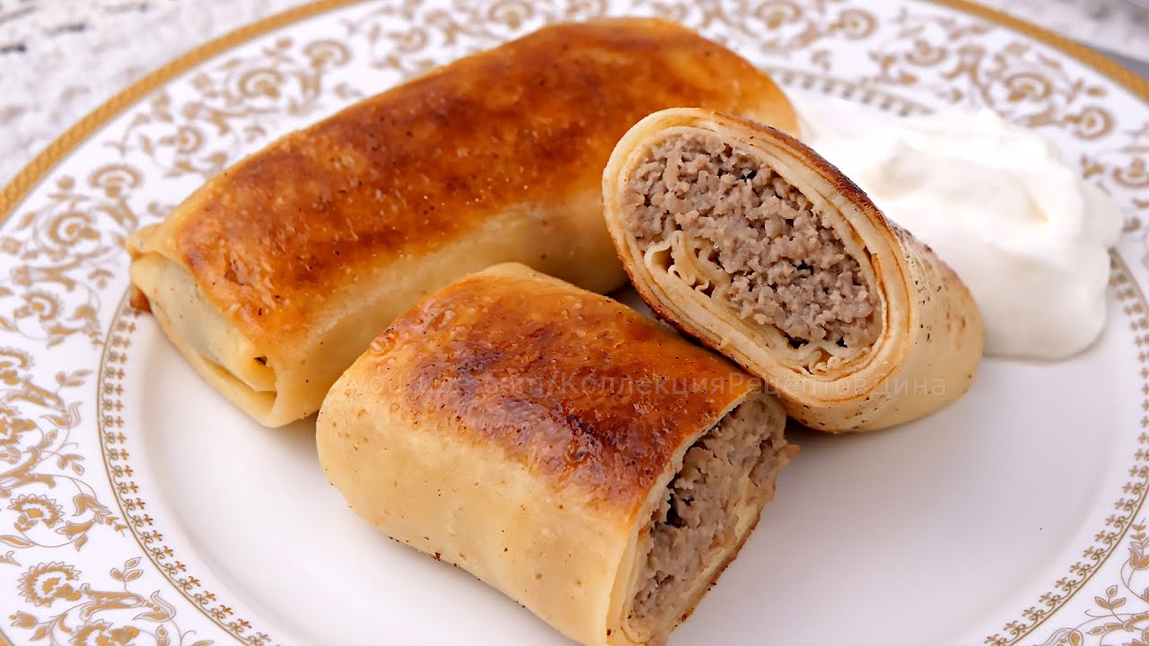 Crepes with meat