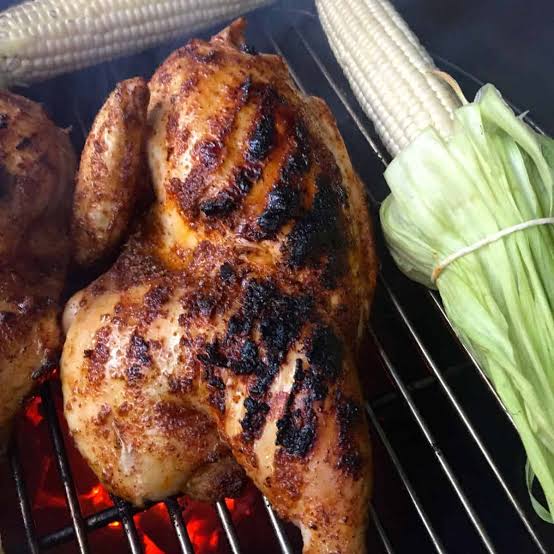 Half a grilled chicken