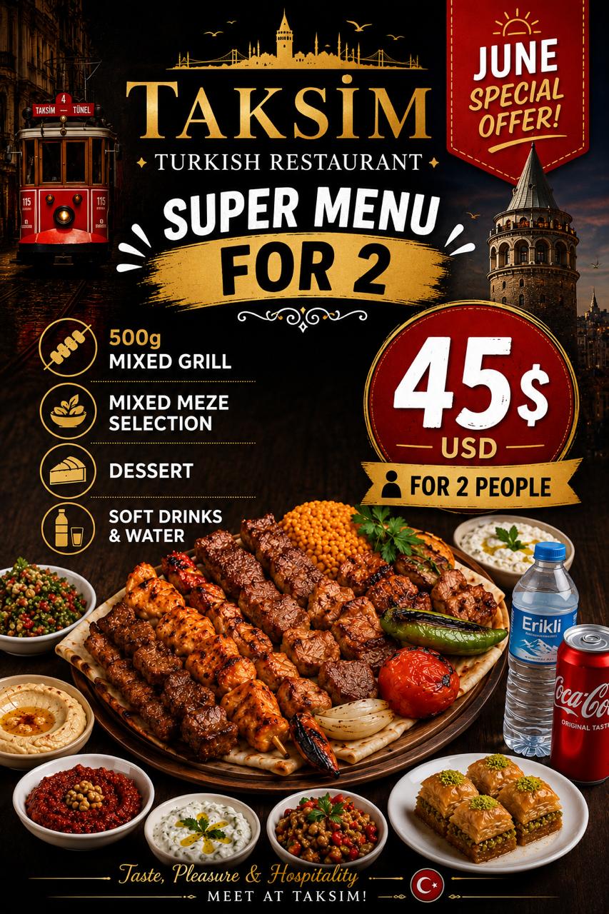 June Special Offer! Super Menu For 2