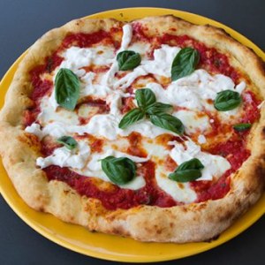 Bufala, Burrata and Basil Pizza
