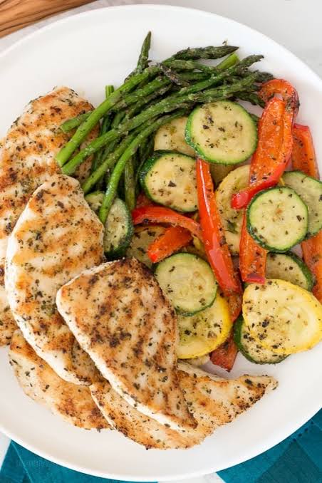 Grilled Chicken with Grilled Vegetables