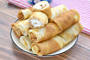 Sweet cottage cheese crepes Frozen