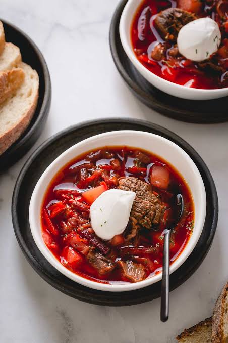 Borscht with beef